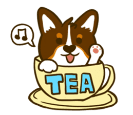 Love Corgi (Cute tricolor) sticker #4919612