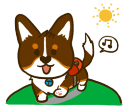 Love Corgi (Cute tricolor) sticker #4919614