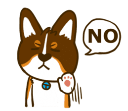 Love Corgi (Cute tricolor) sticker #4919621