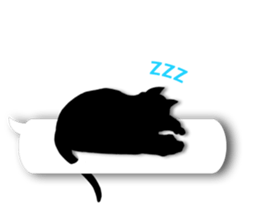 Cute cat silhouette sticker #4920948