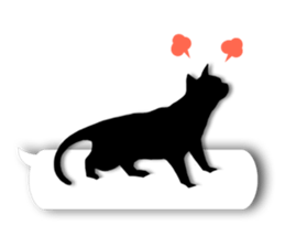 Cute cat silhouette sticker #4920950