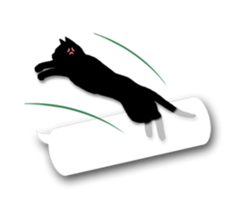 Cute cat silhouette sticker #4920953