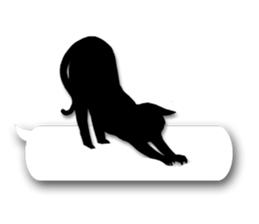 Cute cat silhouette sticker #4920954