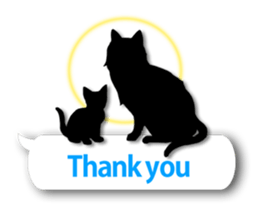 Cute cat silhouette sticker #4920957