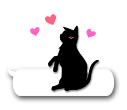 Cute cat silhouette sticker #4920958