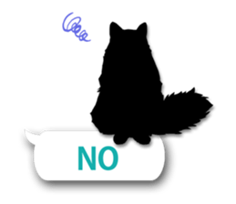 Cute cat silhouette sticker #4920963