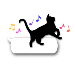 Cute cat silhouette sticker #4920965