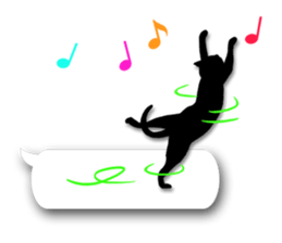 Cute cat silhouette sticker #4920967