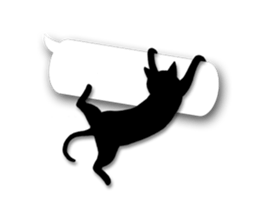 Cute cat silhouette sticker #4920971