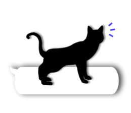 Cute cat silhouette sticker #4920976