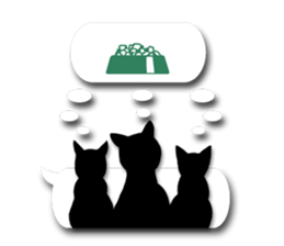 Cute cat silhouette sticker #4920978