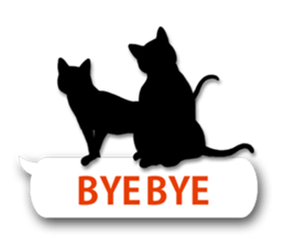 Cute cat silhouette sticker #4920981