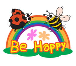 Bug & Bee ... Be Happy sticker #4921702