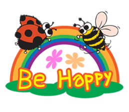 Bug & Bee ... Be Happy sticker #4921702