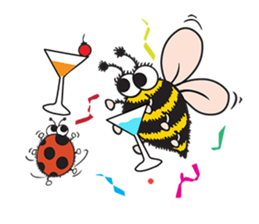 Bug & Bee ... Be Happy sticker #4921703