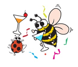 Bug & Bee ... Be Happy sticker #4921703