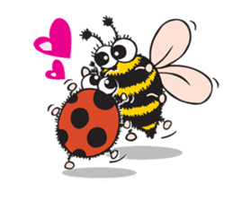 Bug & Bee ... Be Happy sticker #4921708