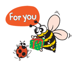 Bug & Bee ... Be Happy sticker #4921711