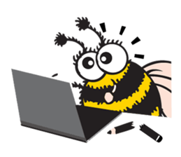 Bug & Bee ... Be Happy sticker #4921719