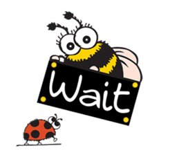 Bug & Bee ... Be Happy sticker #4921725