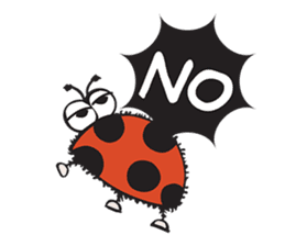 Bug & Bee ... Be Happy sticker #4921726