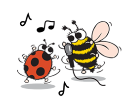 Bug & Bee ... Be Happy sticker #4921730