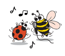 Bug & Bee ... Be Happy sticker #4921730