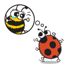Bug & Bee ... Be Happy sticker #4921733