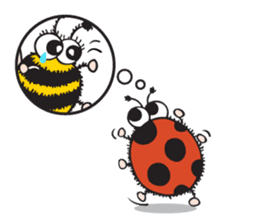 Bug & Bee ... Be Happy sticker #4921733