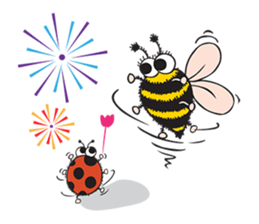 Bug & Bee ... Be Happy sticker #4921734