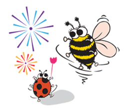 Bug & Bee ... Be Happy sticker #4921734