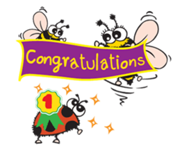 Bug & Bee ... Be Happy sticker #4921736