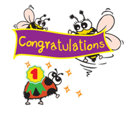 Bug & Bee ... Be Happy sticker #4921736