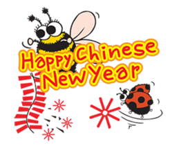 Bug & Bee ... Be Happy sticker #4921739