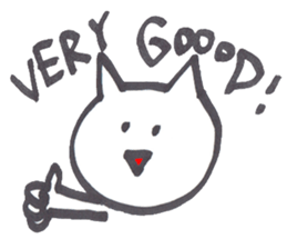 Little white cat sticker #4921794