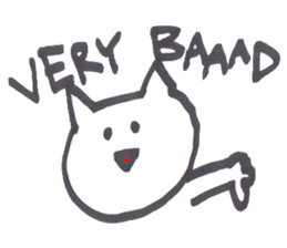 Little white cat sticker #4921795