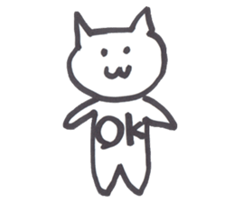 Little white cat sticker #4921816