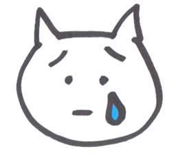 Little white cat sticker #4921819