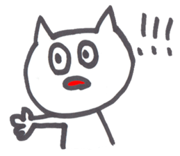 Little white cat sticker #4921820