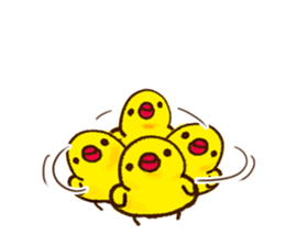 Cute but troubled chick sticker #4923864