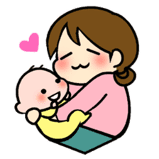 Lovely life of mom and baby sticker #4924262