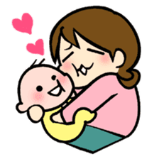 Lovely life of mom and baby sticker #4924263