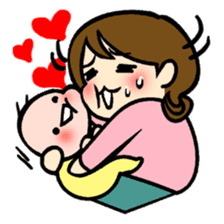 Lovely life of mom and baby sticker #4924264