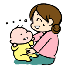 Lovely life of mom and baby sticker #4924267