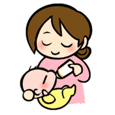 Lovely life of mom and baby sticker #4924270