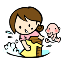 Lovely life of mom and baby sticker #4924289