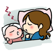 Lovely life of mom and baby sticker #4924295