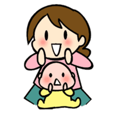 Lovely life of mom and baby sticker #4924300