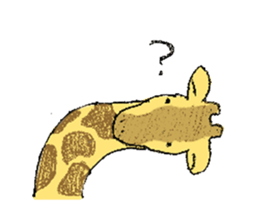 giraffe lady and giraffe man sticker sticker #4924623