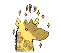 giraffe lady and giraffe man sticker sticker #4924627